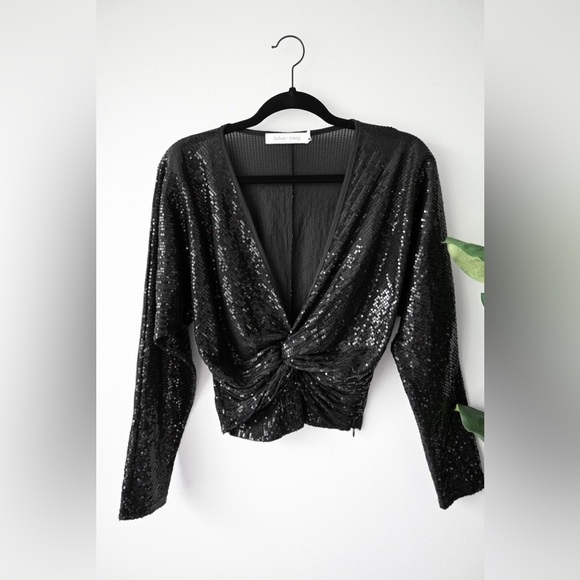 Bishop & Young Sequin Front Twist Blouse NWOT - Picture 1 of 6